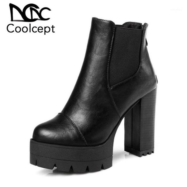coolcept size 33-43 women half short boots high heels female solid elastic shoes thick heel platform botas winter shoes1, Black
coolcept size 33-43 women half short boots high heels female solid elastic shoes thick heel platform botas winter shoes1, Black