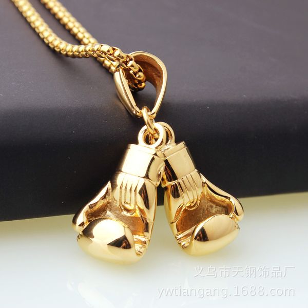 luxury new mens titanium steel stainless steel boxing gloves vacuum plating gold pendant necklace in europe and america spot fashio, Golden;silver
luxury new mens titanium steel stainless steel boxing gloves vacuum plating gold pendant necklace in europe and america spot fashio, Golden;silver