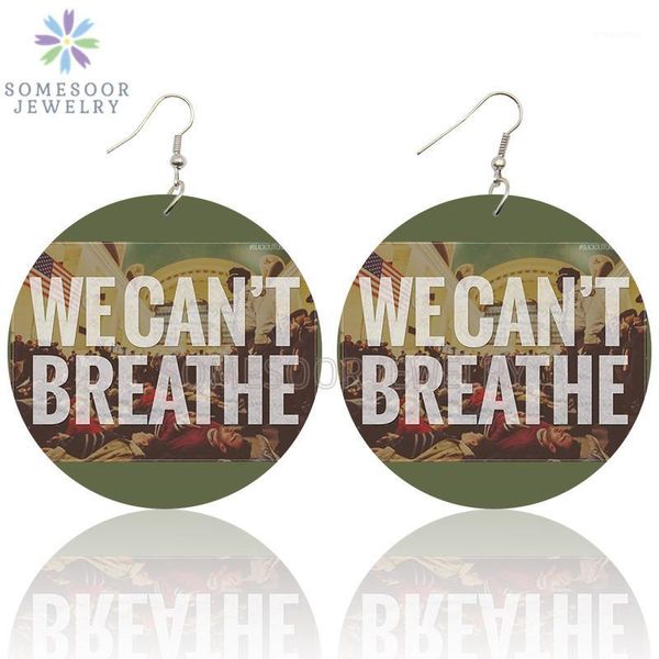 somesoor we can't breathe arts printing wooden drop earrings black live matters resist pattern big pendant loops for women gift1, Silver
somesoor we can't breathe arts printing wooden drop earrings black live matters resist pattern big pendant loops for women gift1, Silver