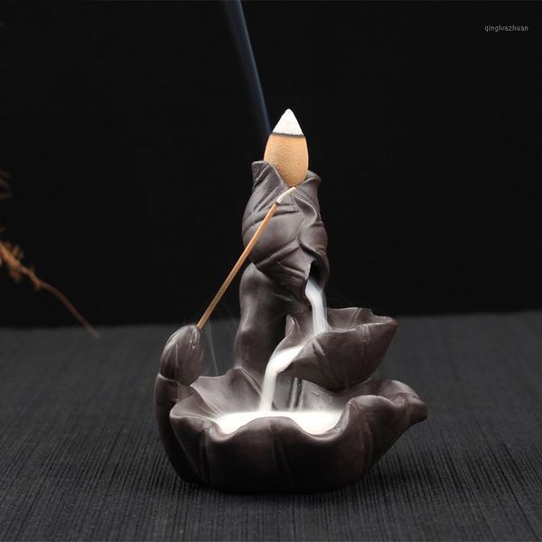 smoke backform cones sticks incense burner holder mountain incense censer like water streaming down arts crafts home decoration1
smoke backform cones sticks incense burner holder mountain incense censer like water streaming down arts crafts home decoration1