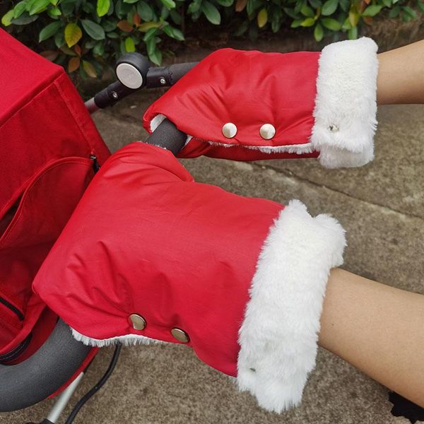 1 * Pair Winter Warm Stroller Gloves Pram Accessory Stroller Mitten Winter Warm Gloves Pram Hand Muff Mitten Baby
