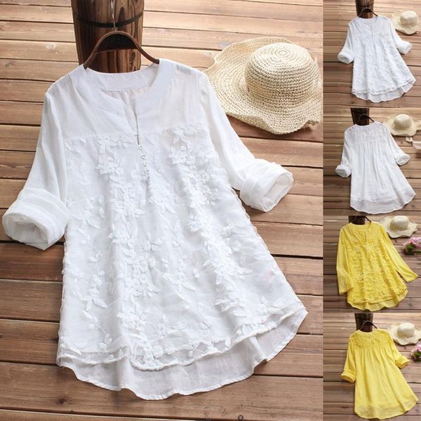 muqgew 2019 new fashion womens v neck long sleeve floral loose casual lace mesh plain wild tee shirt linen for female1, White
muqgew 2019 new fashion womens v neck long sleeve floral loose casual lace mesh plain wild tee shirt linen for female1, White