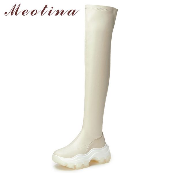 meotina winter thigh high boots women natural genuine leather flat platform over the knee boots slim stretch shoes ladies t200425, Black
meotina winter thigh high boots women natural genuine leather flat platform over the knee boots slim stretch shoes ladies t200425, Black