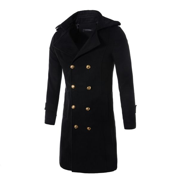 autumn boutique long metal buckle korean slim double breasted men's coat with cotton windbreaker, Tan;black
autumn boutique long metal buckle korean slim double breasted men's coat with cotton windbreaker, Tan;black