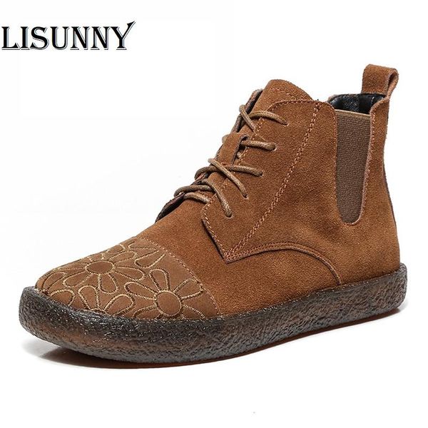 2020 designer new genuine leather women's boots autumn and winter warm plus velvet women's boots ankle women shoes, Black
2020 designer new genuine leather women's boots autumn and winter warm plus velvet women's boots ankle women shoes, Black