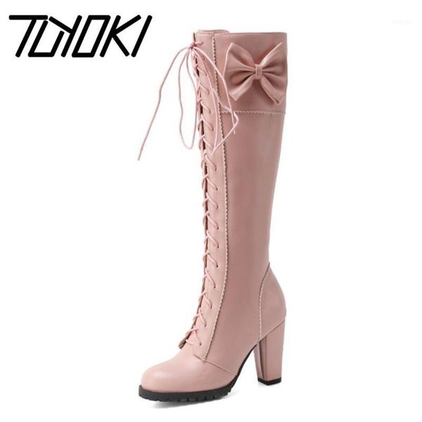 boots tuyoki 2021 knee high round toe chunky heel zipper lace up bowtie shoes sweet ladies footwear size 32-431, Black
boots tuyoki 2021 knee high round toe chunky heel zipper lace up bowtie shoes sweet ladies footwear size 32-431, Black