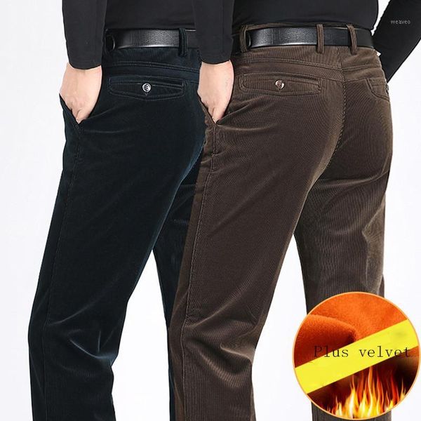 2018 autumn and winter men's casual men's trousers high waist straight long pants plus velvet corduroy trousers size 401, Black
2018 autumn and winter men's casual men's trousers high waist straight long pants plus velvet corduroy trousers size 401, Black