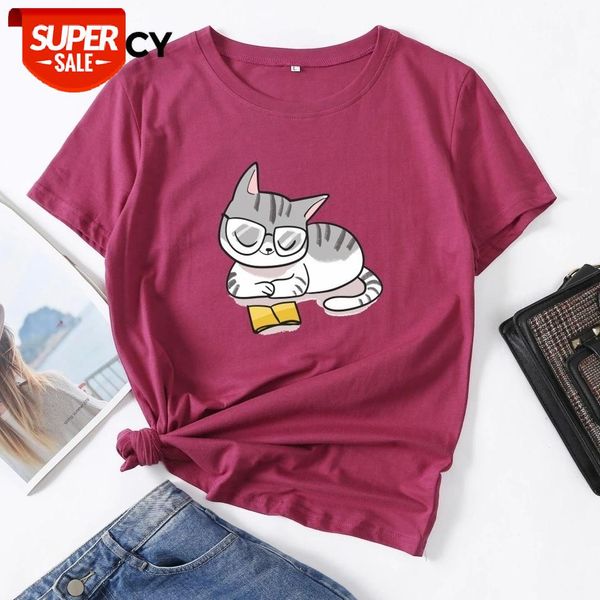 jfuncy plus size summer women cotton t-shirt cat read book cartoon printed graphic tees casual short sleeve woman t-shirt #j68e, White
jfuncy plus size summer women cotton t-shirt cat read book cartoon printed graphic tees casual short sleeve woman t-shirt #j68e, White