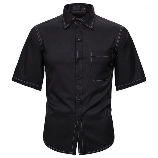 men's casual shirts mens short sleeve button down dress 2021 fashion streetwear shirt men loose hipster male camisa masculina1, White;black
men's casual shirts mens short sleeve button down dress 2021 fashion streetwear shirt men loose hipster male camisa masculina1, White;black