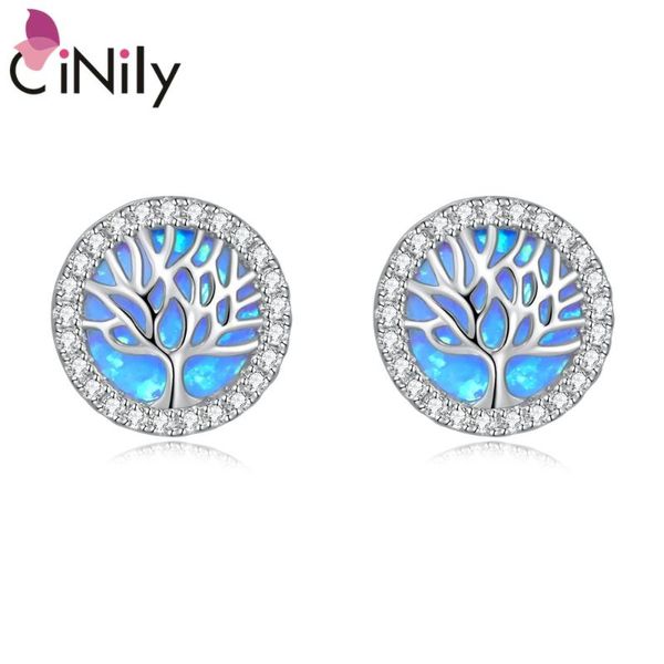cinily tree of life blue & white round opal silver plated fashion jewelry stud earrings for spring girl woman jewelry earring, Golden;silver
cinily tree of life blue & white round opal silver plated fashion jewelry stud earrings for spring girl woman jewelry earring, Golden;silver