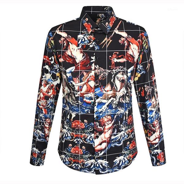 british style boutique men's long sleeve fashion print men shirt casual laple collar shirt apparel comfort 1, White;black
british style boutique men's long sleeve fashion print men shirt casual laple collar shirt apparel comfort 1, White;black