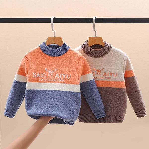 2020 new children's mink cashmere christmas fawn thickened boys' student sweater, Blue
2020 new children's mink cashmere christmas fawn thickened boys' student sweater, Blue