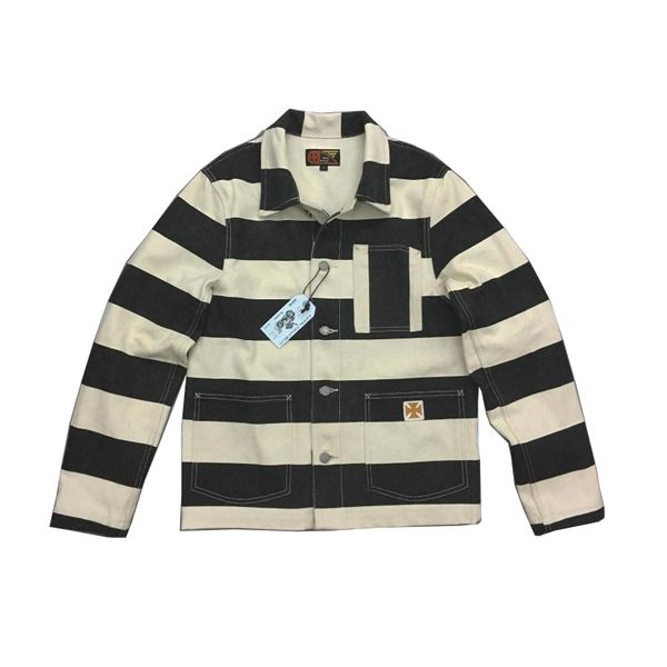 20oz prison canvas jacket striped biker jackets for men motorcycle dnv2, Black;brown
20oz prison canvas jacket striped biker jackets for men motorcycle dnv2, Black;brown