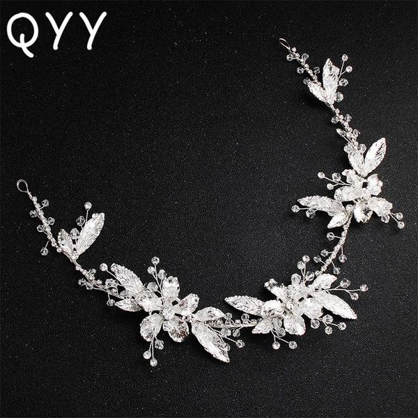 qyy fashion silver color flower leaves wedding headband crystal hair jewelry bridal hair accessories headpieces tiara for women, Golden;silver
qyy fashion silver color flower leaves wedding headband crystal hair jewelry bridal hair accessories headpieces tiara for women, Golden;silver