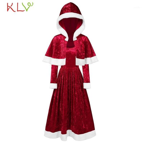 christmas dress velvet elegant vintage dress with hooded cloak evening party 2020 festival costume women winter 19sp1, Black;gray
christmas dress velvet elegant vintage dress with hooded cloak evening party 2020 festival costume women winter 19sp1, Black;gray