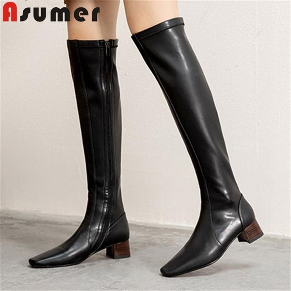 asumer 2020 new arrive autumn winter knee high boots women slim genuine leather +stretch boots thick heel casual shoes woman1, Black
asumer 2020 new arrive autumn winter knee high boots women slim genuine leather +stretch boots thick heel casual shoes woman1, Black