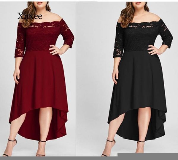 plus size party dress women 2021 autumn slash neck off shoulder dress elegant lace patchwork irregular maxi long dresses, Black;gray
plus size party dress women 2021 autumn slash neck off shoulder dress elegant lace patchwork irregular maxi long dresses, Black;gray