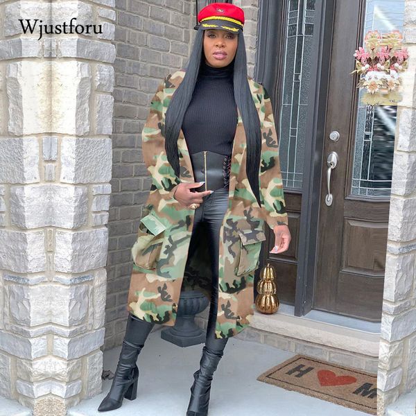 wjustforu winter clothes women jacket streetwear camouflage print lengthen coat fashion pocket jacket fall women clothing 201028, Black;brown
wjustforu winter clothes women jacket streetwear camouflage print lengthen coat fashion pocket jacket fall women clothing 201028, Black;brown