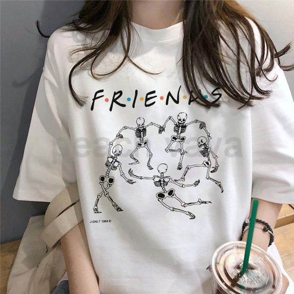 summer casual fun harajuku skeleton bone aesthetics friend print women cute cartoon print t-shirt fashion loose lady tees, White
summer casual fun harajuku skeleton bone aesthetics friend print women cute cartoon print t-shirt fashion loose lady tees, White