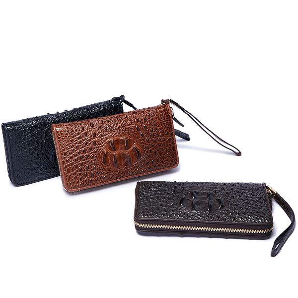 crocodile pattern cow genuine leather clutch bag women men business casual purse credit card wallet phone bag, Red;black
crocodile pattern cow genuine leather clutch bag women men business casual purse credit card wallet phone bag, Red;black