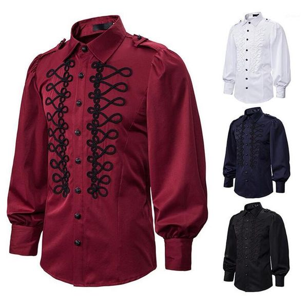 2020 men's vintage retro gothic shirts victorian renaissance blouse club party evening prom steampunk clothes1, White;black
2020 men's vintage retro gothic shirts victorian renaissance blouse club party evening prom steampunk clothes1, White;black