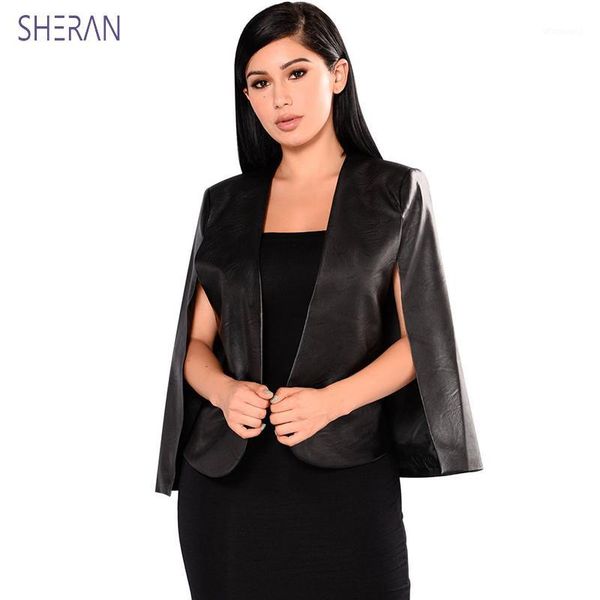 sheran autumn winter fashion black faux leather blazer suit women's pu cape cloak blazers suits woman outerwear clothes1
sheran autumn winter fashion black faux leather blazer suit women's pu cape cloak blazers suits woman outerwear clothes1