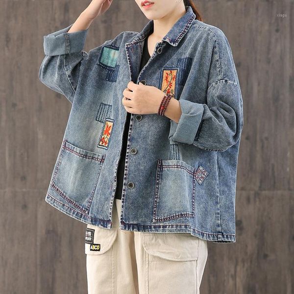 luxury korean ladies embroidery patch womens fashion denim shirts vintage long sleeve and blouses plus size lt972s301, White
luxury korean ladies embroidery patch womens fashion denim shirts vintage long sleeve and blouses plus size lt972s301, White