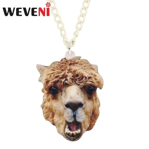 pendant necklaces weveni acrylic anime alpaca camel head necklace chain animal jewelry lady girlsteens 2021 party decorations gift, Silver 
pendant necklaces weveni acrylic anime alpaca camel head necklace chain animal jewelry lady girlsteens 2021 party decorations gift, Silver