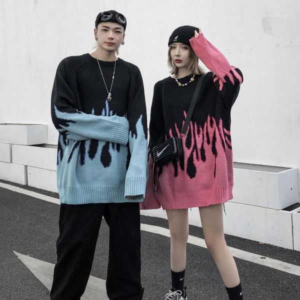 men's sweaters drop hip hop fire flame knitted jumpers streetwear harajuku mens fashion casual pullover 1, White;black
men's sweaters drop hip hop fire flame knitted jumpers streetwear harajuku mens fashion casual pullover 1, White;black