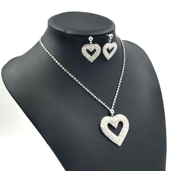 rhinestone wedding bridal chunky choker jewelry necklace heart love crystal set claw chain jewelry set, Silver
rhinestone wedding bridal chunky choker jewelry necklace heart love crystal set claw chain jewelry set, Silver