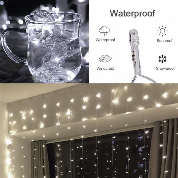 3m x 3m 300-led white light romantic christmas wedding outdoor decoration curtain string light 110v high brightness led strings
3m x 3m 300-led white light romantic christmas wedding outdoor decoration curtain string light 110v high brightness led strings