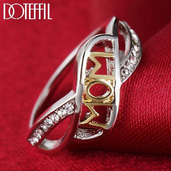cluster rings doteffil 925 sterling silver 18k gold mom ring zircon for women fashion wedding party mother's day gift charm jewelry, Golden;silver
cluster rings doteffil 925 sterling silver 18k gold mom ring zircon for women fashion wedding party mother's day gift charm jewelry, Golden;silver