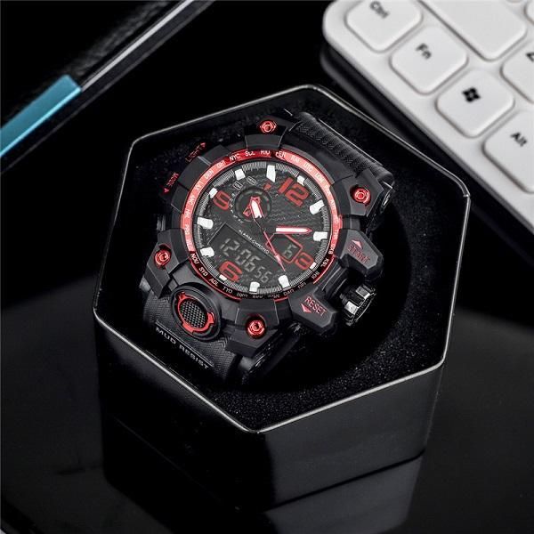 iced out watch leisure sports digital watch led electronic men's watch waterproof and shockproof time, Silver 
iced out watch leisure sports digital watch led electronic men's watch waterproof and shockproof time, Silver