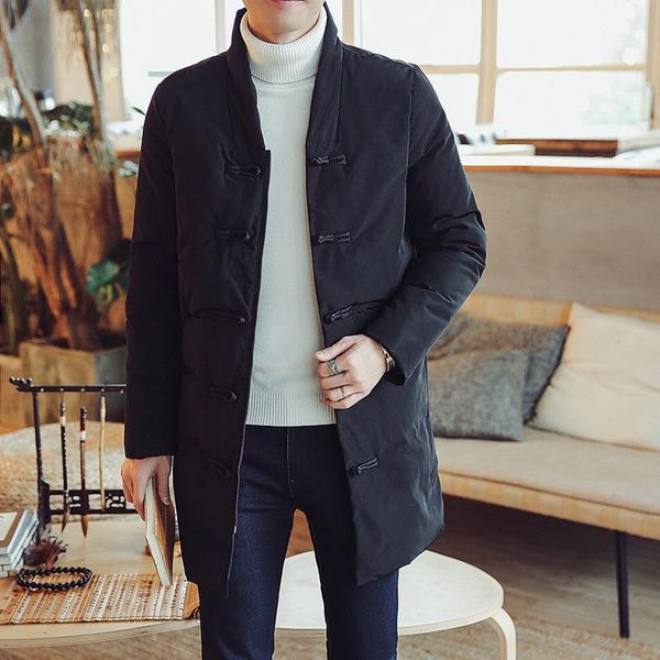 2020 new style winter chinese-style cotton-padded clothes retro mid-length cotton-padded jacket solid color stand collar wa1, Black
2020 new style winter chinese-style cotton-padded clothes retro mid-length cotton-padded jacket solid color stand collar wa1, Black