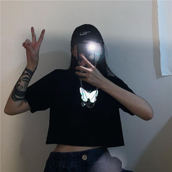 summer casual club women's t shirt korean reflective butterfly print shirt loose short sleeve harajuku vintage women, White
summer casual club women's t shirt korean reflective butterfly print shirt loose short sleeve harajuku vintage women, White