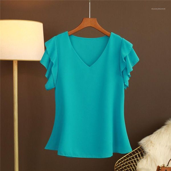 women's blouses & shirts 2021 fashion women's blouse summer short sleeve chiffon shirt solid v-neck casual plus size 5xl loose fe, White
women's blouses & shirts 2021 fashion women's blouse summer short sleeve chiffon shirt solid v-neck casual plus size 5xl loose fe, White