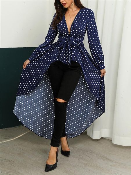 polka dot print ruffles dip hem asymmetrical blouse 2021 summer women elegant long leisure shirt ladies office work casual top, White
polka dot print ruffles dip hem asymmetrical blouse 2021 summer women elegant long leisure shirt ladies office work casual top, White