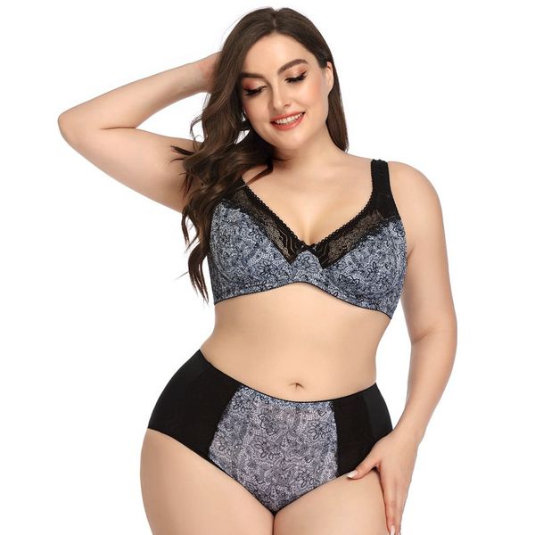 Plus Size Printed Bra Sets Ultrathin Unlined Underwire Push Up Brassiere Large Women Bra and Underwear Set Lingerie Femme 110 D, Blue
Plus Size Printed Bra Sets Ultrathin Unlined Underwire Push Up Brassiere Large Women Bra and Underwear Set Lingerie Femme 110 D, Blue