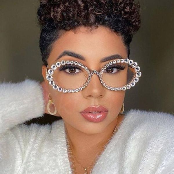 sunglasses brand rhinestone transparent for women full crystal metal frame oval shades luxury round sun glasses uv400, White;black
sunglasses brand rhinestone transparent for women full crystal metal frame oval shades luxury round sun glasses uv400, White;black