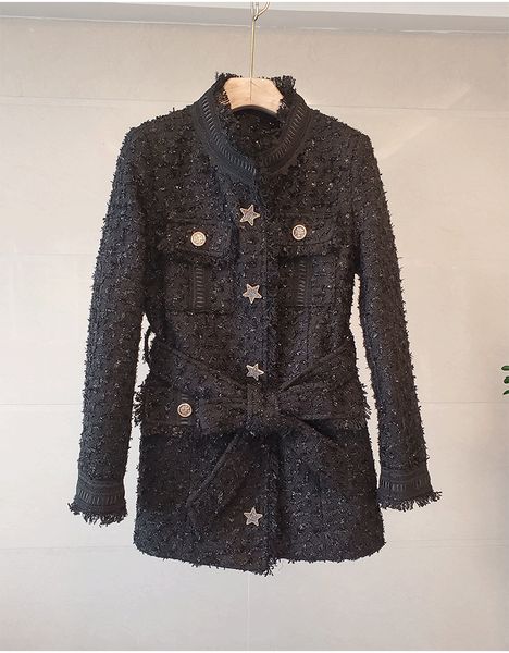 1202 2021 spring crew neck long sleeve coat tweed black fashion womens clothes sh, Black;brown
1202 2021 spring crew neck long sleeve coat tweed black fashion womens clothes sh, Black;brown