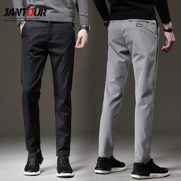 men's clothing 2020 autumn winter new black casual pants slim fit elastic solid color brand grey green trousers male 
men's clothing 2020 autumn winter new black casual pants slim fit elastic solid color brand grey green trousers male
