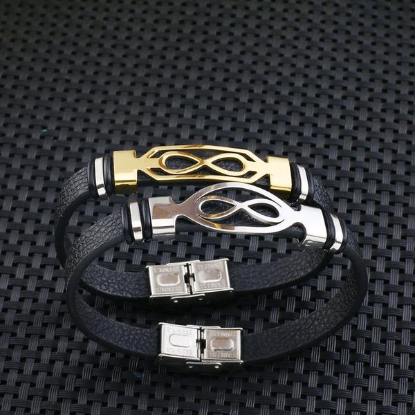 charm bracelets high-end golden personality bracelet black leather stainless steel button bangle men women fashion gifts wholesale, Golden;silver
charm bracelets high-end golden personality bracelet black leather stainless steel button bangle men women fashion gifts wholesale, Golden;silver