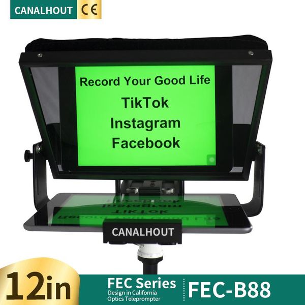 canalhout fec-b88 teleprompter 12" for tablets/ipad,dslr,no assembly required,beam splitter 70/30 glass,carry case,make video
canalhout fec-b88 teleprompter 12" for tablets/ipad,dslr,no assembly required,beam splitter 70/30 glass,carry case,make video