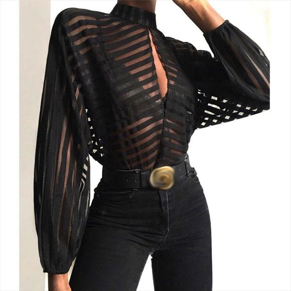 2019 мода sexy женщин sheer полосатый с длинным рукавом блузка hollow front повседневная рубашка street фотографируете одежда robe femme, White
2019 мода sexy женщин sheer полосатый с длинным рукавом блузка hollow front повседневная рубашка street фотографируете одежда robe femme, White