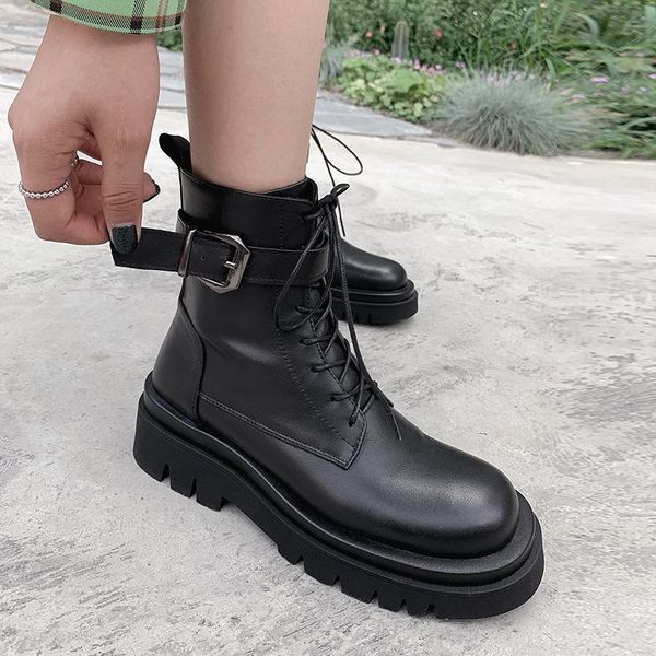 100% cow leather boots women punk thick high heels platform autumn winter ankle boots shoes woman motorcycle, Black
100% cow leather boots women punk thick high heels platform autumn winter ankle boots shoes woman motorcycle, Black