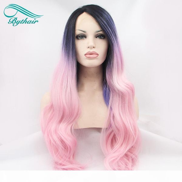 bythairshop black root ombre синий фиолетовый розовый красочные термостойкое волокно тела волнистые мягкий синтетический парик фронта шнурка
bythairshop black root ombre синий фиолетовый розовый красочные термостойкое волокно тела волнистые мягкий синтетический парик фронта шнурка