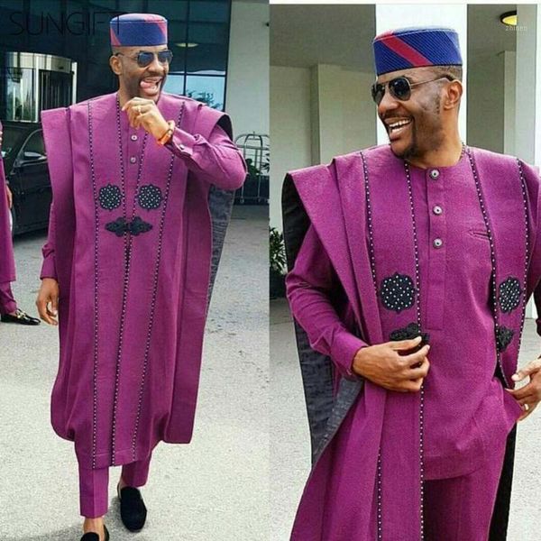 sungift men's african stylish clothing printed agbada dashiki shirts and pants boubous slim fit breathable outfits 3 pieces1, Red
sungift men's african stylish clothing printed agbada dashiki shirts and pants boubous slim fit breathable outfits 3 pieces1, Red