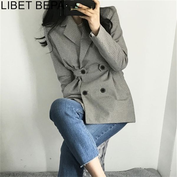 autumn winter fashion blazer jacket women suit plaid long sleeve slit elegant double breasted outerwear female ladies jk152 y201026, White;black
autumn winter fashion blazer jacket women suit plaid long sleeve slit elegant double breasted outerwear female ladies jk152 y201026, White;black