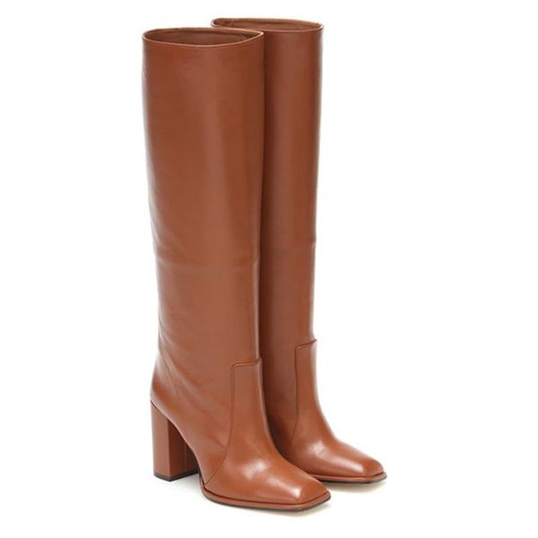 boots brand style catwalk leather women square toe knee-high ladies shoes 2021 fall winter thick high heels 9.5cm size 34-43, Black
boots brand style catwalk leather women square toe knee-high ladies shoes 2021 fall winter thick high heels 9.5cm size 34-43, Black