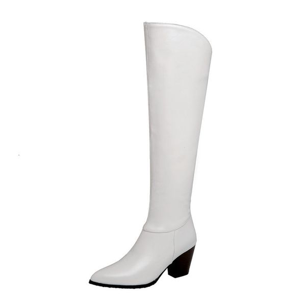 2021 new poined toe slim ladies boots thick high heels knee women antumn winter party basic shoes woman large size 34-43 znp2, Black
2021 new poined toe slim ladies boots thick high heels knee women antumn winter party basic shoes woman large size 34-43 znp2, Black
